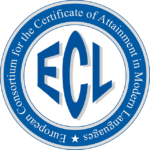 ECL – міжнародний мовний сертифікат. Логотип European Consortium for the Certificate of Attainment in Modern Languages.